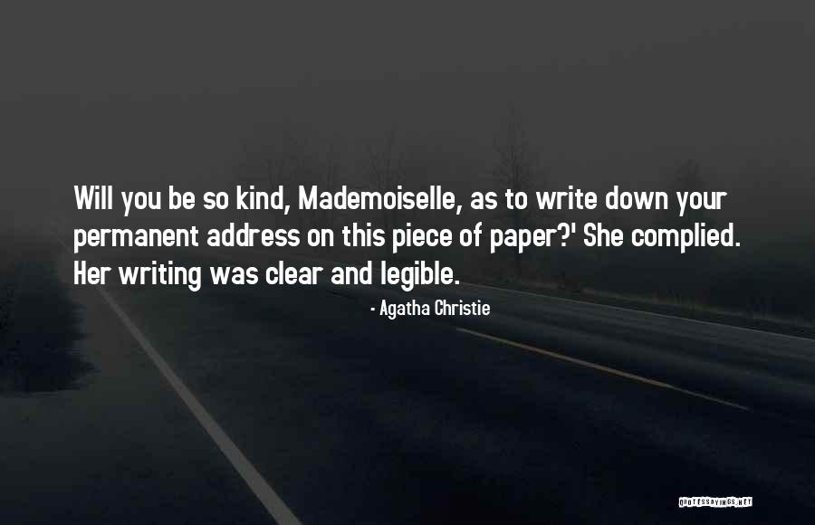 Address Quotes By Agatha Christie