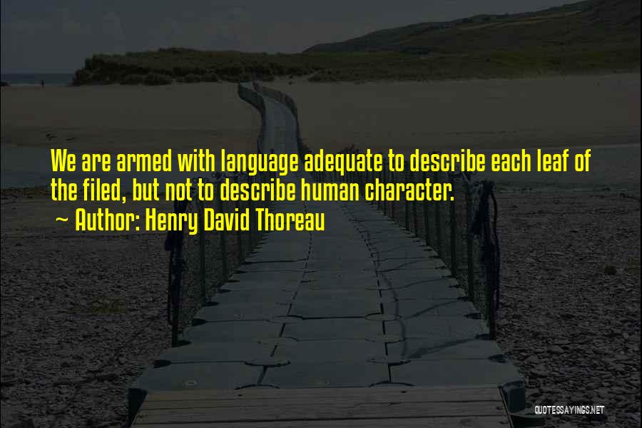 Adequate Quotes By Henry David Thoreau