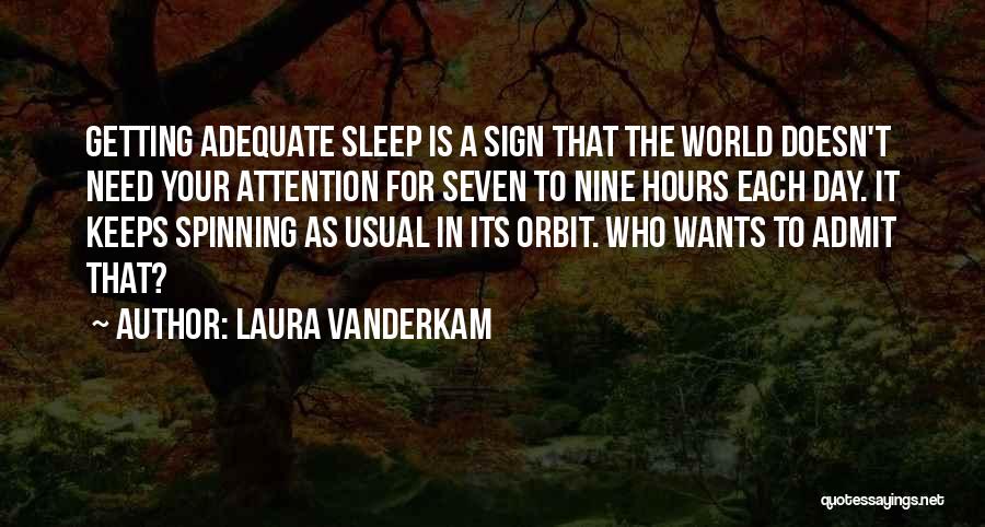 Adequate Sleep Quotes By Laura Vanderkam