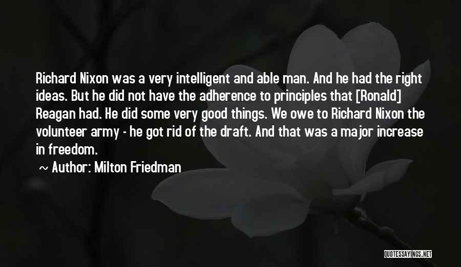 Adherence Quotes By Milton Friedman