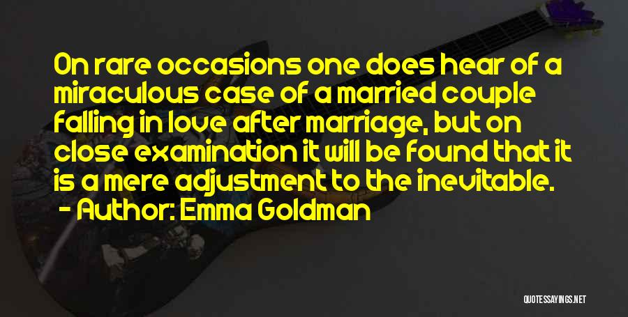 Adjustment In Marriage Quotes By Emma Goldman