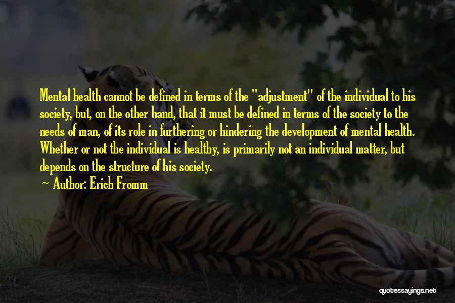 Adjustment Quotes By Erich Fromm