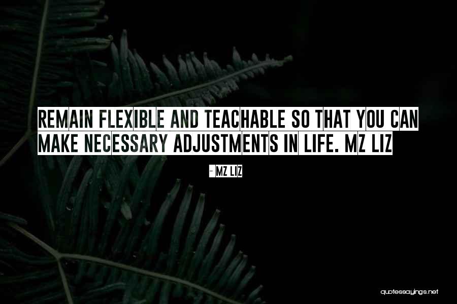 Adjustments In Life Quotes By Mz Liz