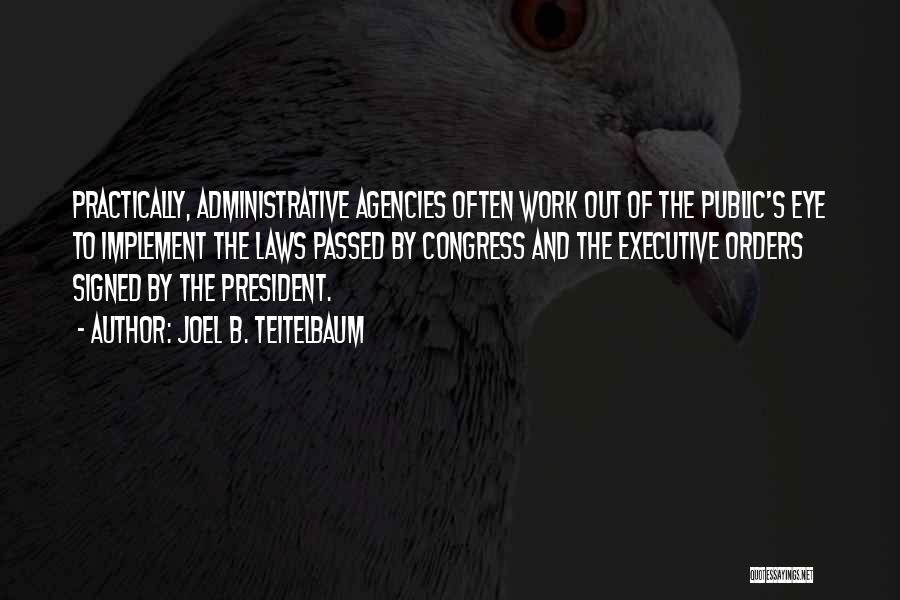 Administrative Quotes By Joel B. Teitelbaum