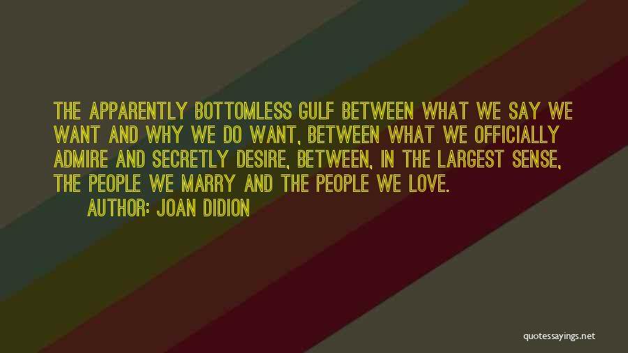 Admire And Love Quotes By Joan Didion