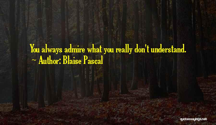 Admire Quotes By Blaise Pascal