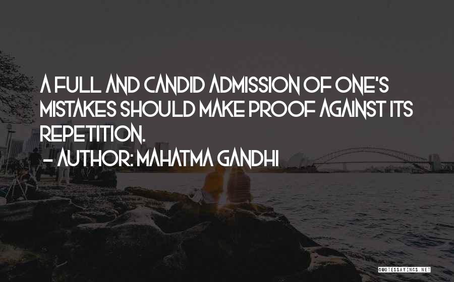 Admission Of Mistake Quotes By Mahatma Gandhi