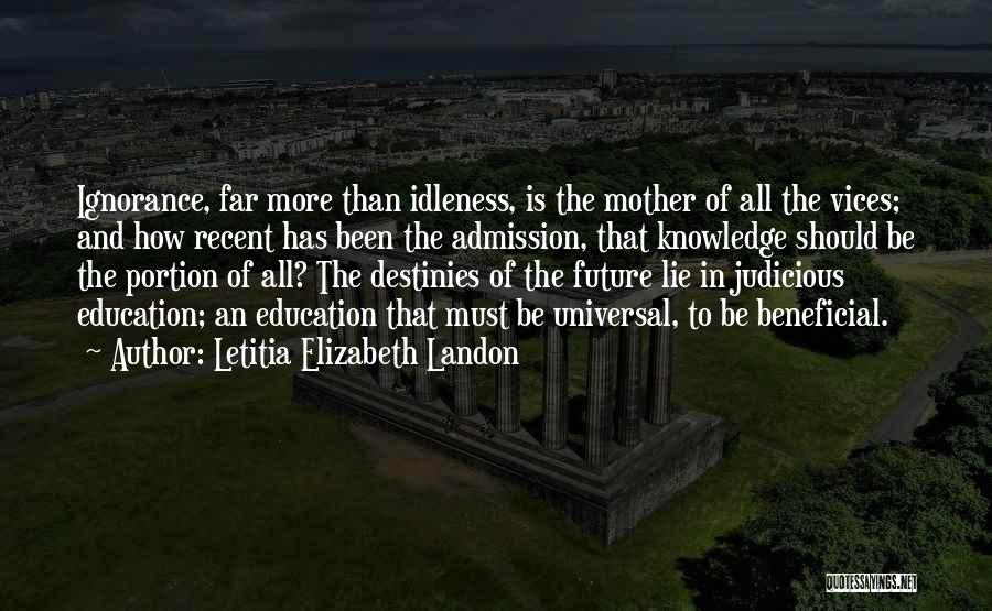 Admission Quotes By Letitia Elizabeth Landon