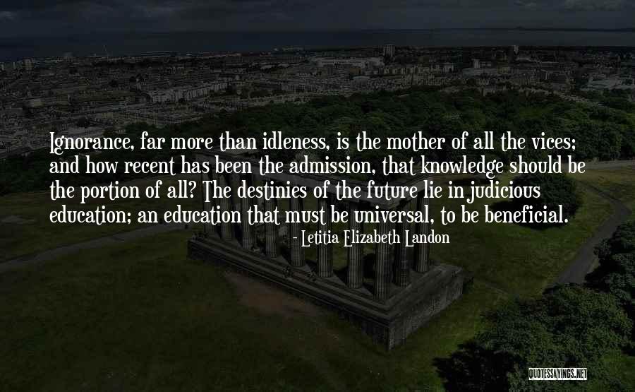 Admission Quotes By Letitia Elizabeth Landon