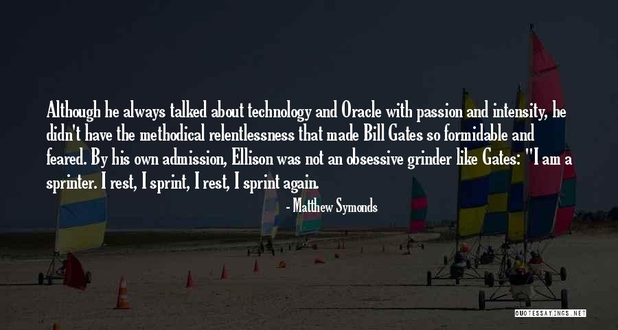 Admission Quotes By Matthew Symonds