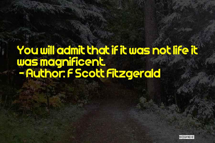 Admit Quotes By F Scott Fitzgerald