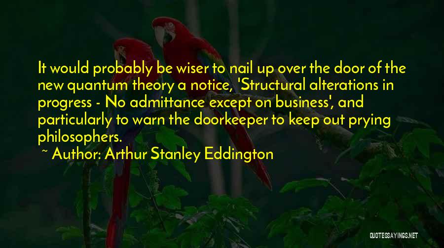 Admittance Quotes By Arthur Stanley Eddington