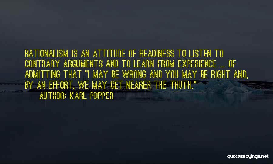 Admitting Quotes By Karl Popper