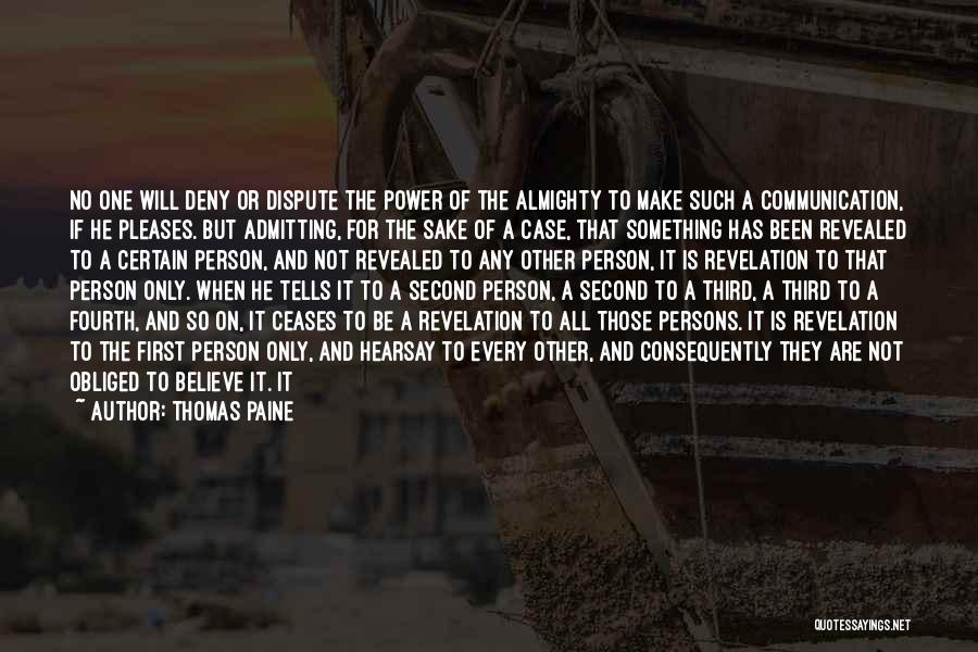 Admitting Quotes By Thomas Paine