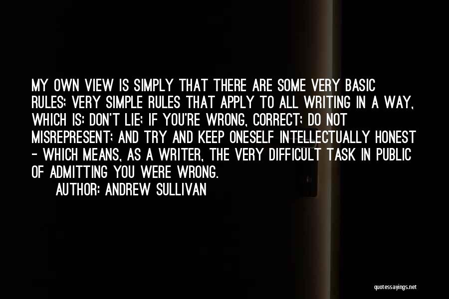 Admitting You Are Wrong Quotes By Andrew Sullivan