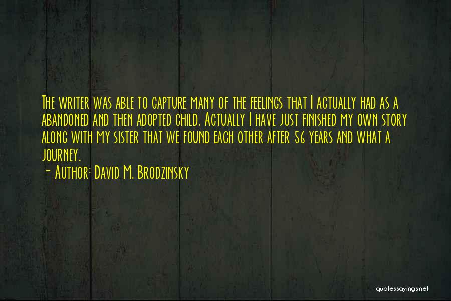 Adopted Sister Quotes By David M. Brodzinsky