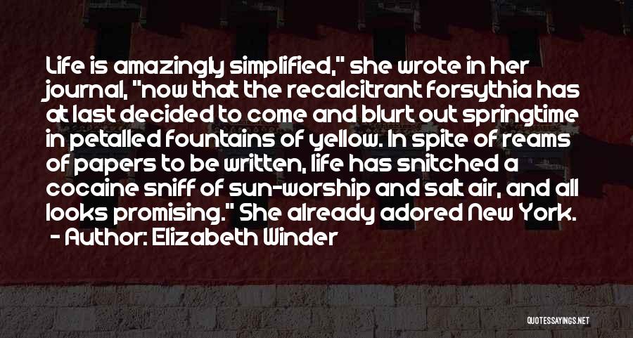 Adored Quotes By Elizabeth Winder