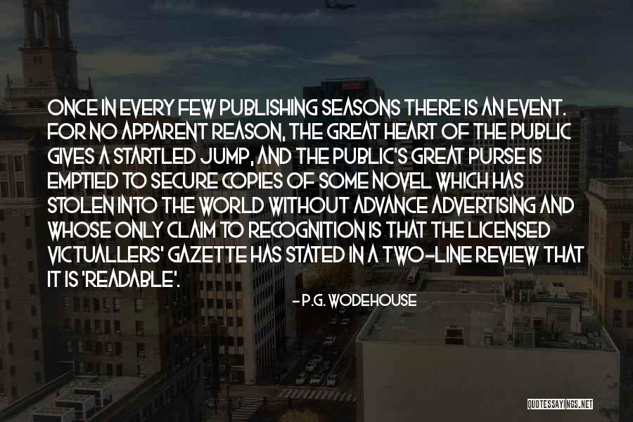 Advance Of Quotes By P.G. Wodehouse Advance Of Quotes By P.G. Wodehouse
