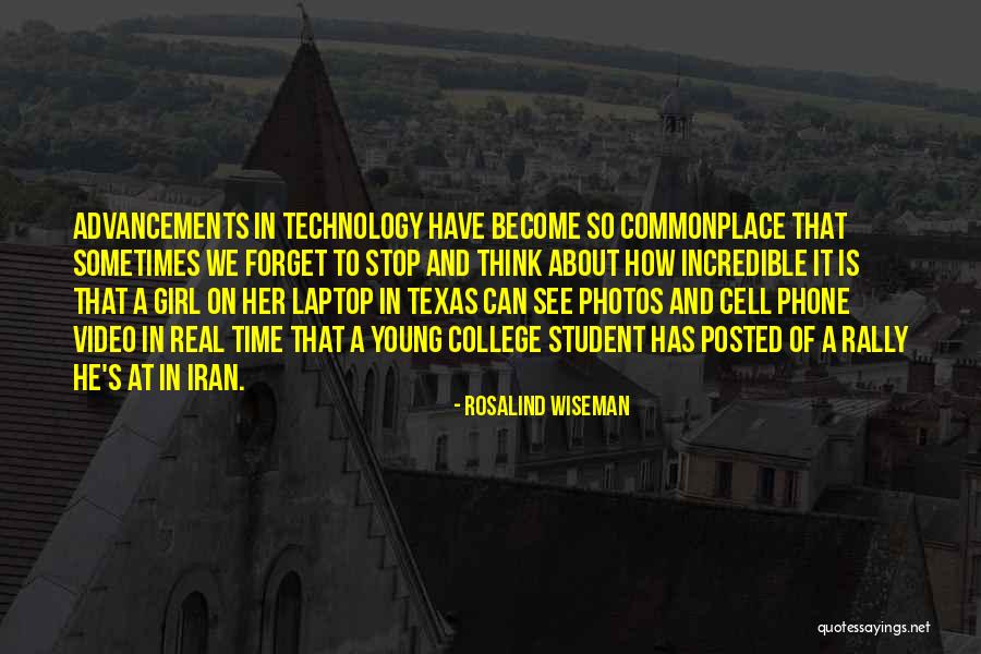 Advancements Quotes By Rosalind Wiseman Advancements Quotes By Rosalind Wiseman