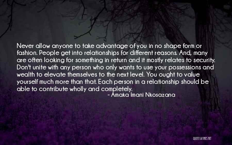 Advantage Of Quotes By Amaka Imani Nkosazana