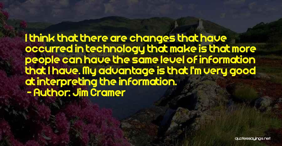 Advantage Of Technology Quotes By Jim Cramer