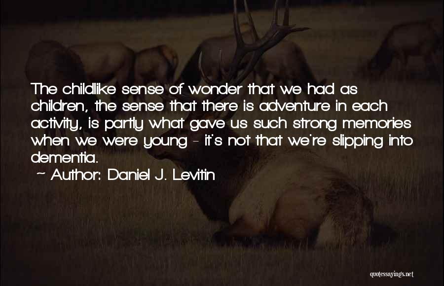 Adventure And Memories Quotes By Daniel J. Levitin