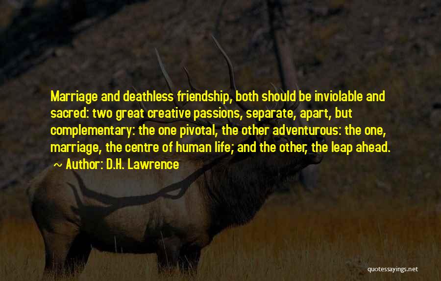 Adventurous Friendship Quotes By D.H. Lawrence