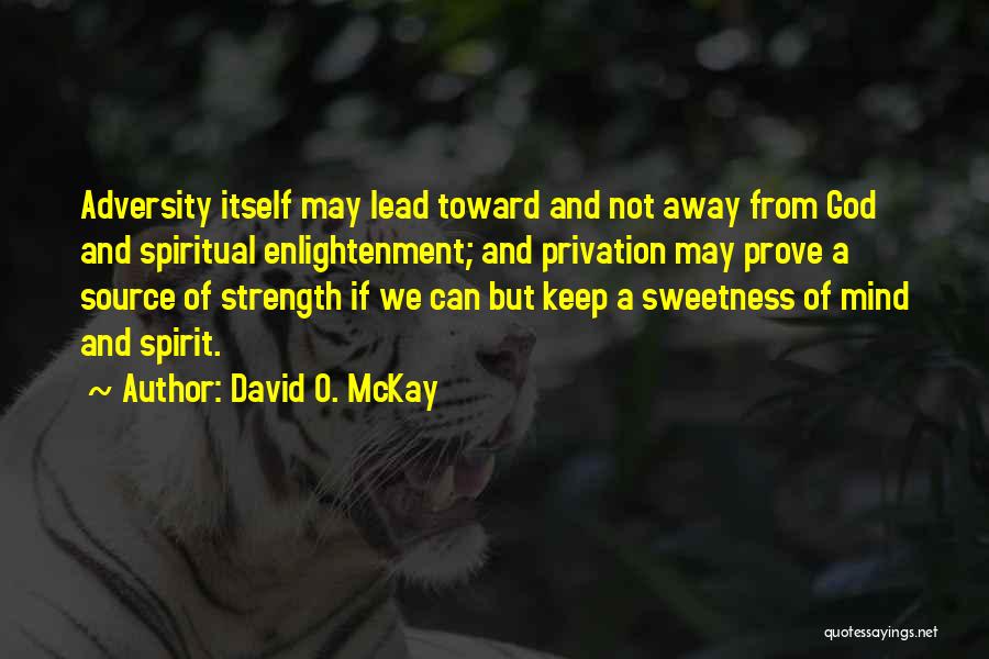 Adversity And Strength Quotes By David O. McKay