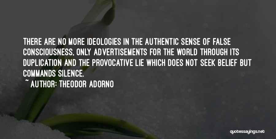 Advertisements Quotes By Theodor Adorno