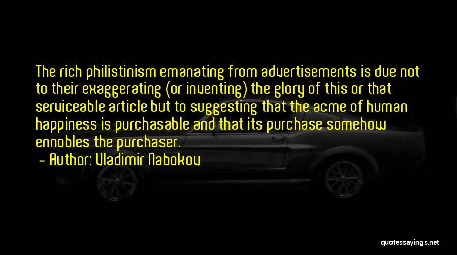 Advertisements Quotes By Vladimir Nabokov