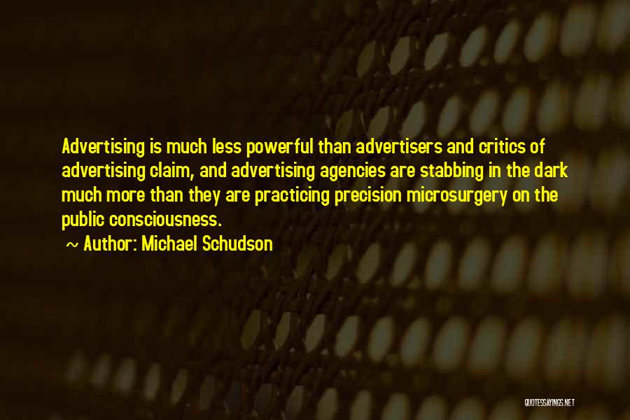 Advertising Agency Quotes By Michael Schudson