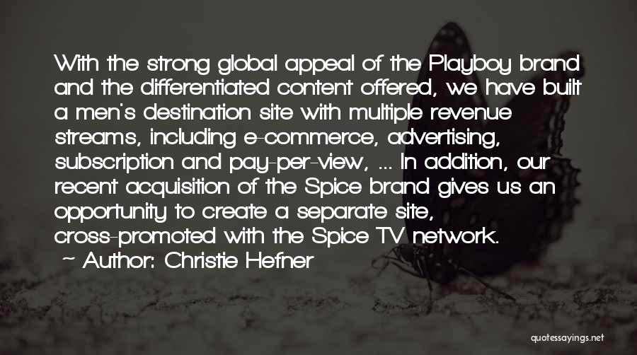 Advertising On Tv Quotes By Christie Hefner