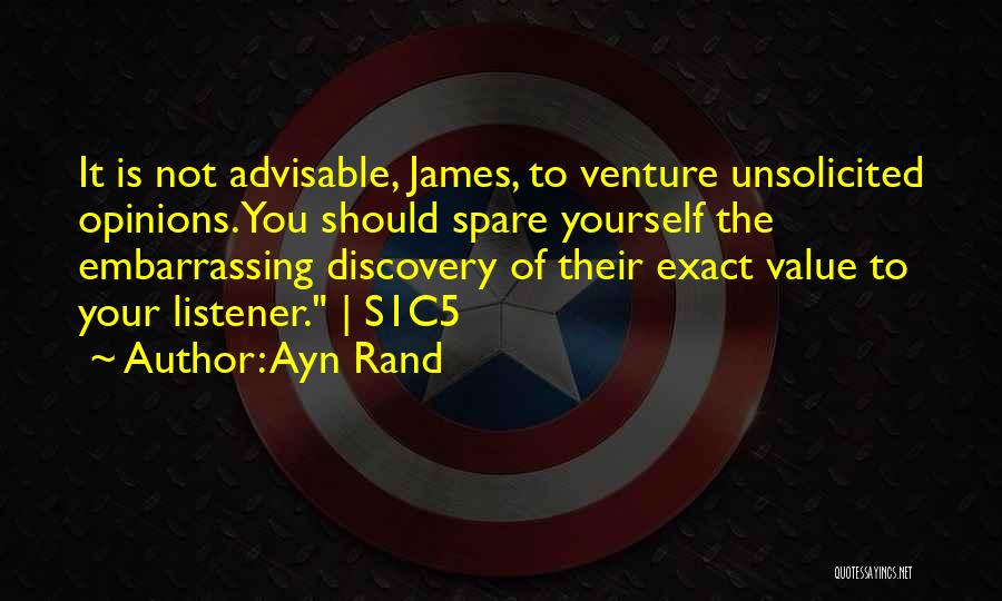 Advisable Quotes By Ayn Rand