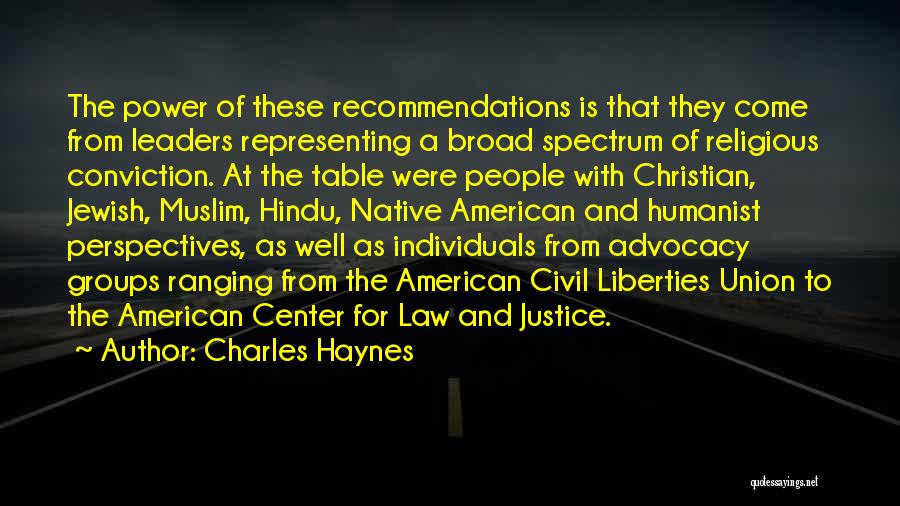 Advocacy Quotes By Charles Haynes