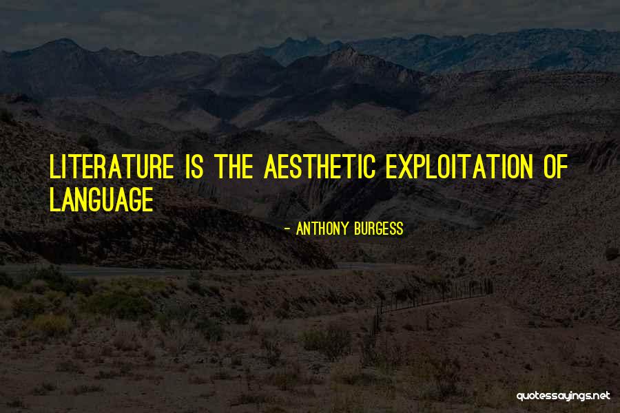 Aesthetic Quotes By Anthony Burgess