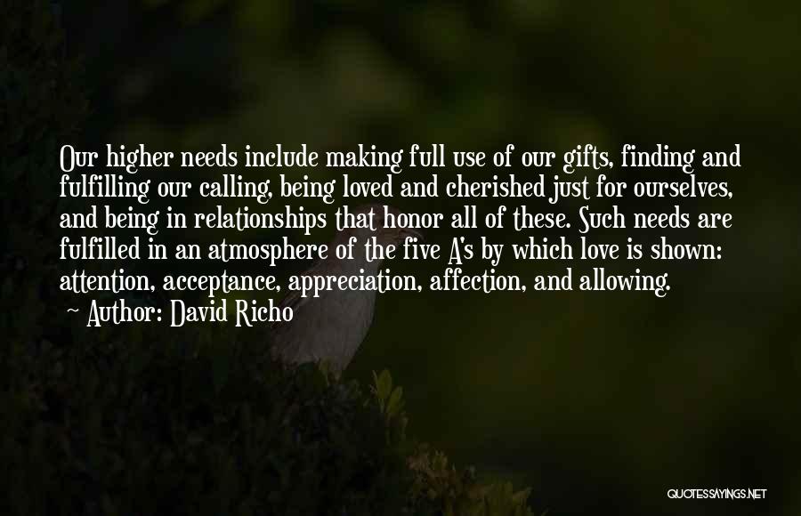 Affection In Relationships Quotes By David Richo