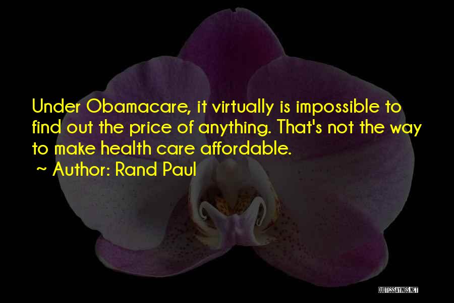 Affordable Health Quotes By Rand Paul