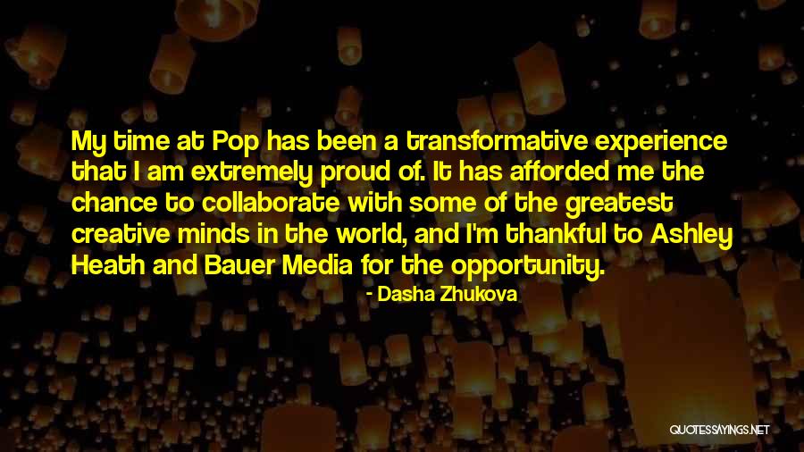 Afforded To Me Quotes By Dasha Zhukova Afforded To Me Quotes By Dasha Zhukova