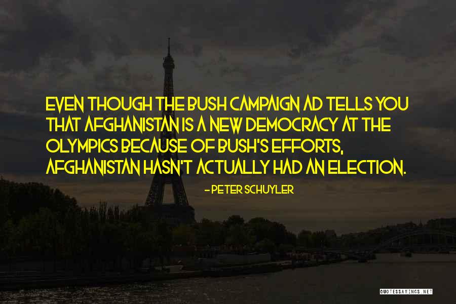 Afghanistan Election Quotes By Peter Schuyler