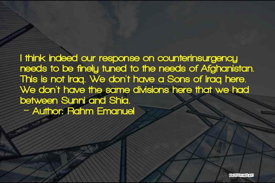 Afghanistan Quotes By Rahm Emanuel