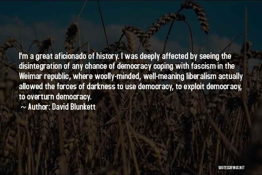 Aficionado Quotes By David Blunkett