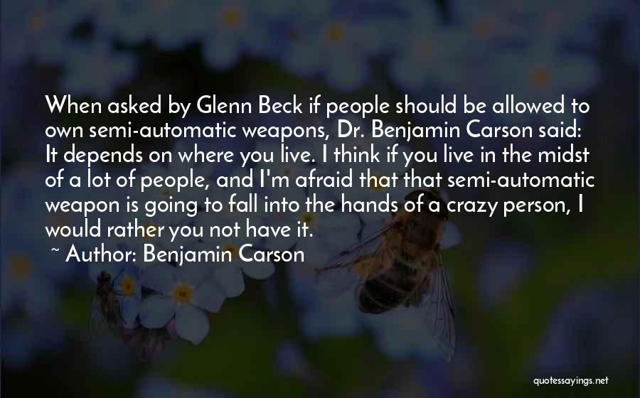 Afraid To Fall Quotes By Benjamin Carson