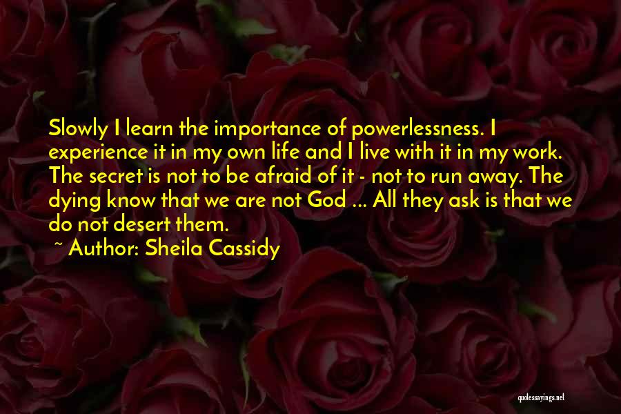 Afraid To Live Quotes By Sheila Cassidy
