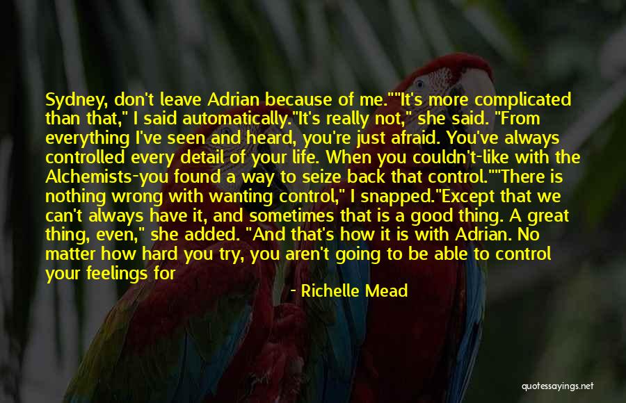 Afraid To Love Quotes By Richelle Mead