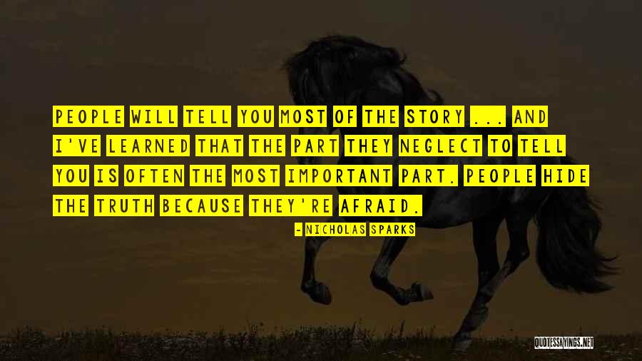 Afraid To Tell The Truth Quotes By Nicholas Sparks Afraid To Tell The Truth Quotes By Nicholas Sparks