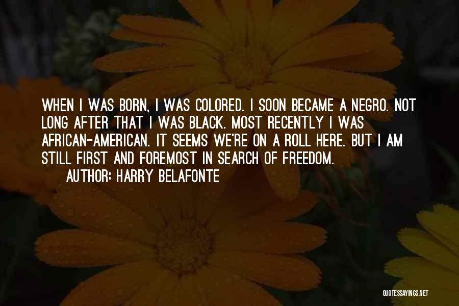 African American Freedom Quotes By Harry Belafonte