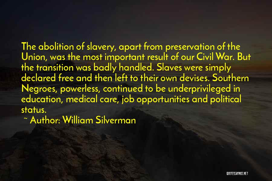 African American Racism Quotes By William Silverman