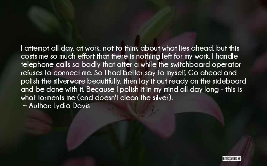 After A Long Day At Work Quotes By Lydia Davis