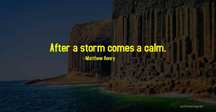 After A Storm Quotes By Matthew Henry