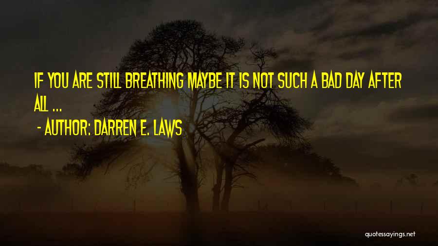 After Bad Day Quotes By Darren E. Laws